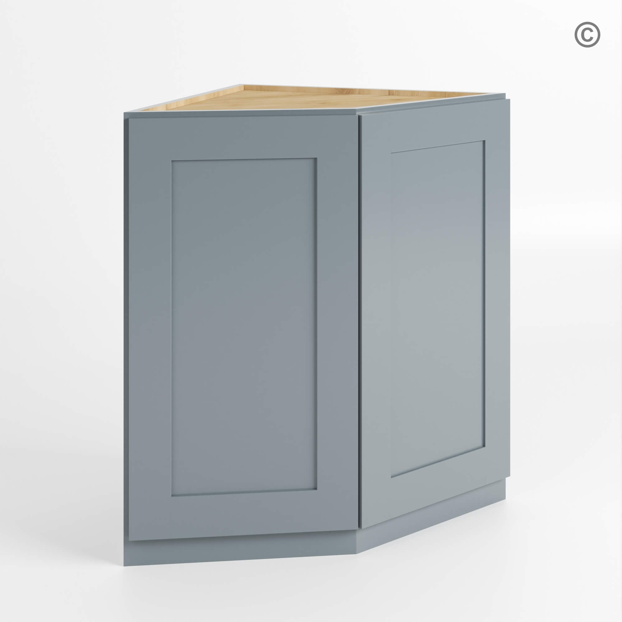 48-shaker-gray-base-end-cabinet-closed (1) Gray Shaker Base End Cabinet, gray kitchen cabinets, rta cabinets