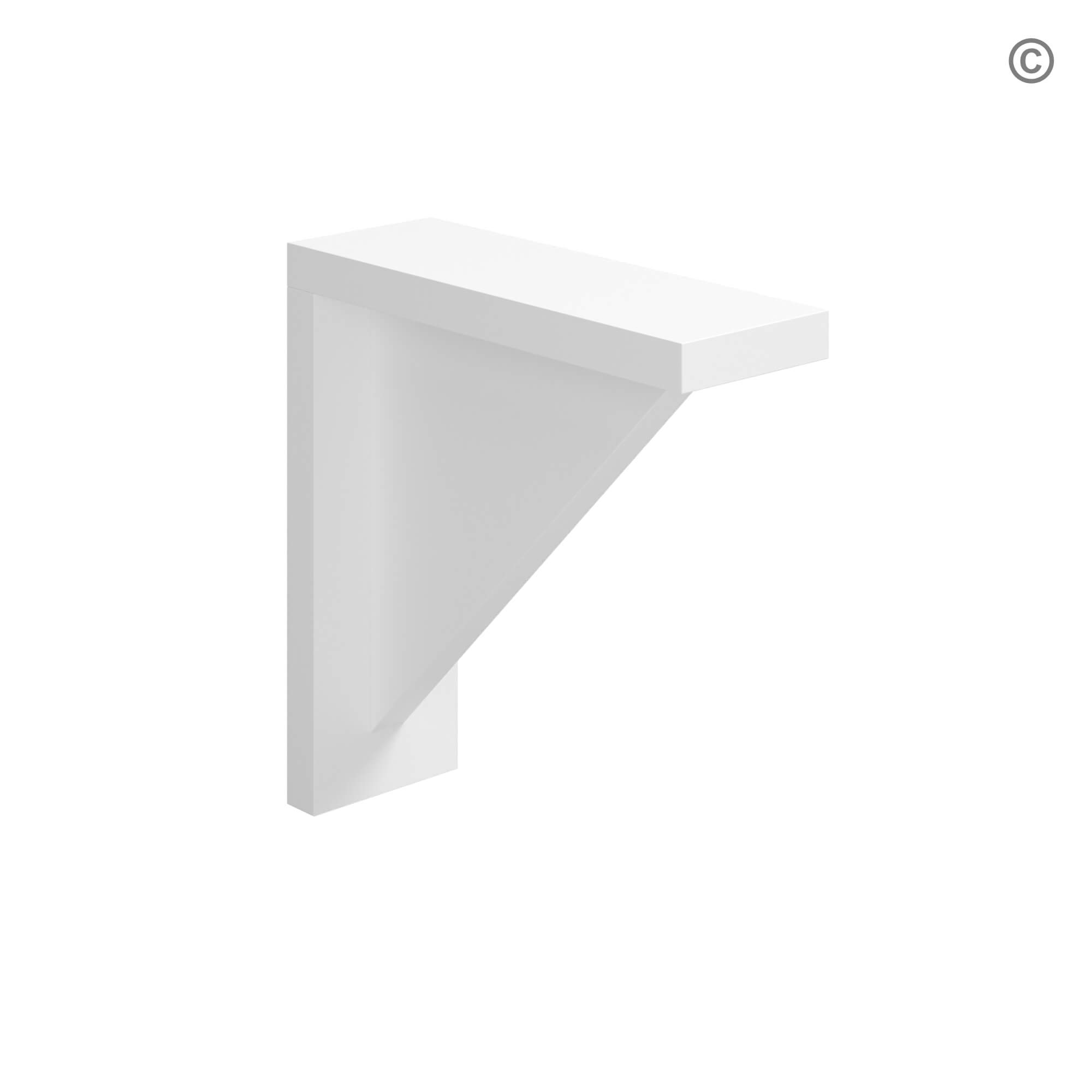 White Shaker Corbel 9H