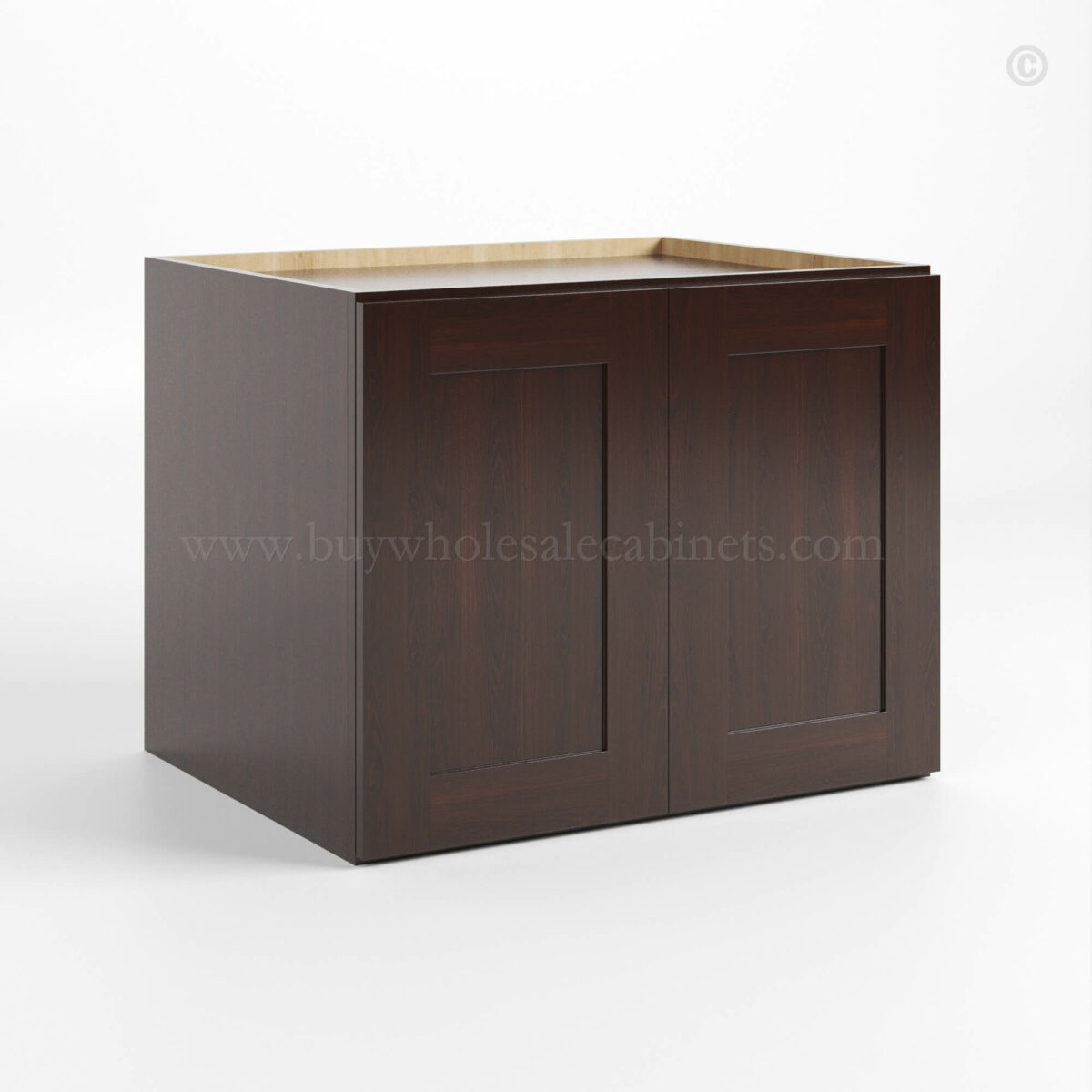 Z closed Shaker Espresso Shaker Espresso 24 H Refrigerator Wall Cabinet 24 Deep