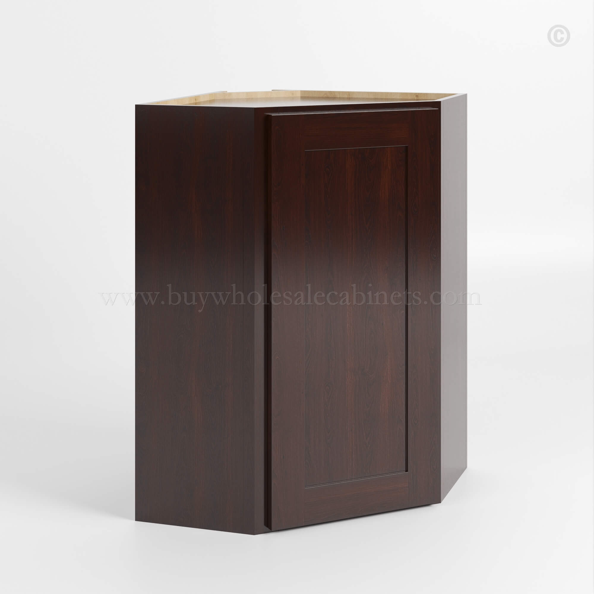 Shaker-Espresso-27-W-Diagonal-Corner-Wall-Shelf Shaker Espresso 24 Diagonal Corner Wall Cabinet
