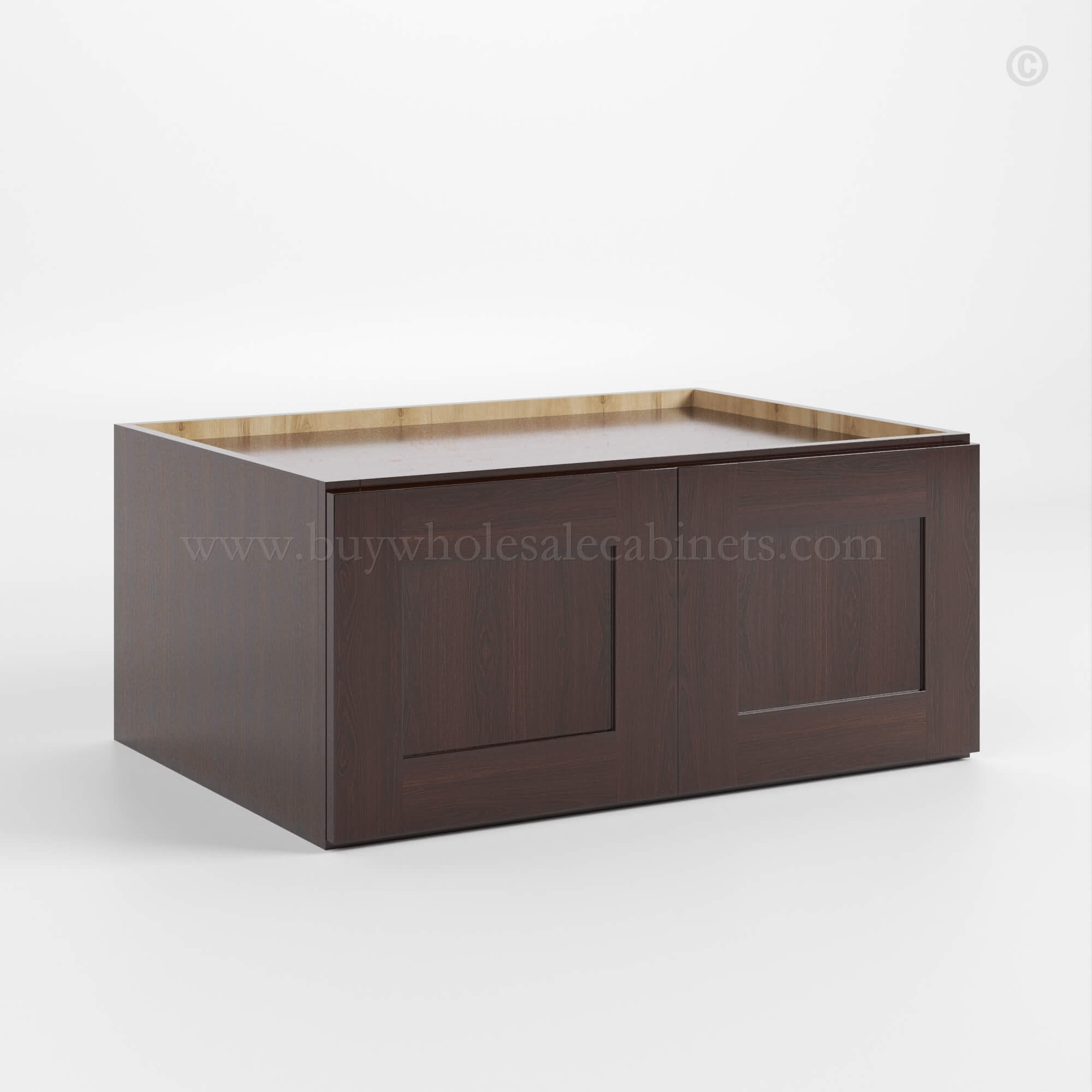 Shaker-Espresso-33-W-Refrigerator-Wall-Cabinet-24-Deep Shaker Espresso 33 W Refrigerator Wall Cabinet 24 Deep