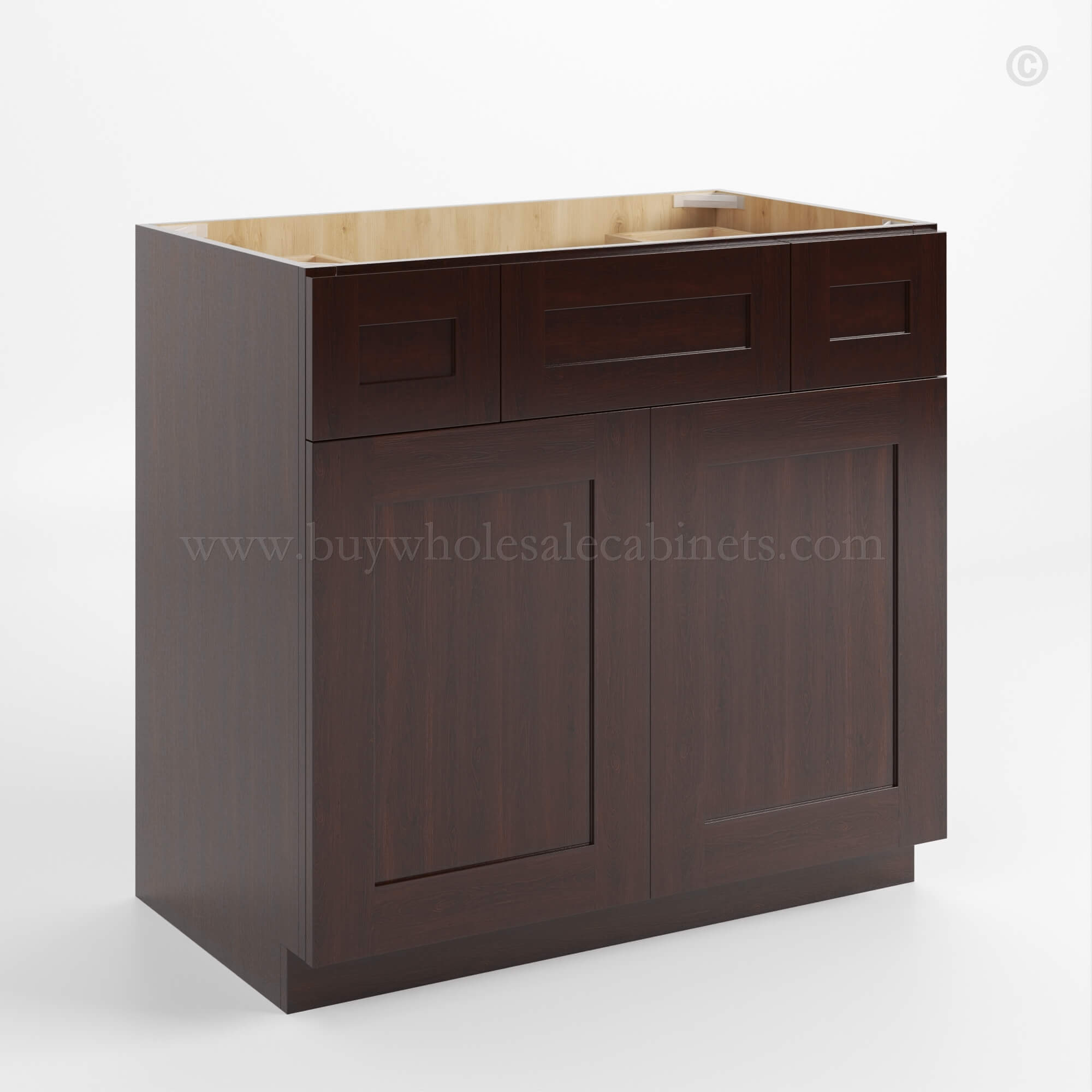 Shaker-Espresso-Vanity-Combo-Cabinet Shaker Espresso Vanity Combo Cabinet