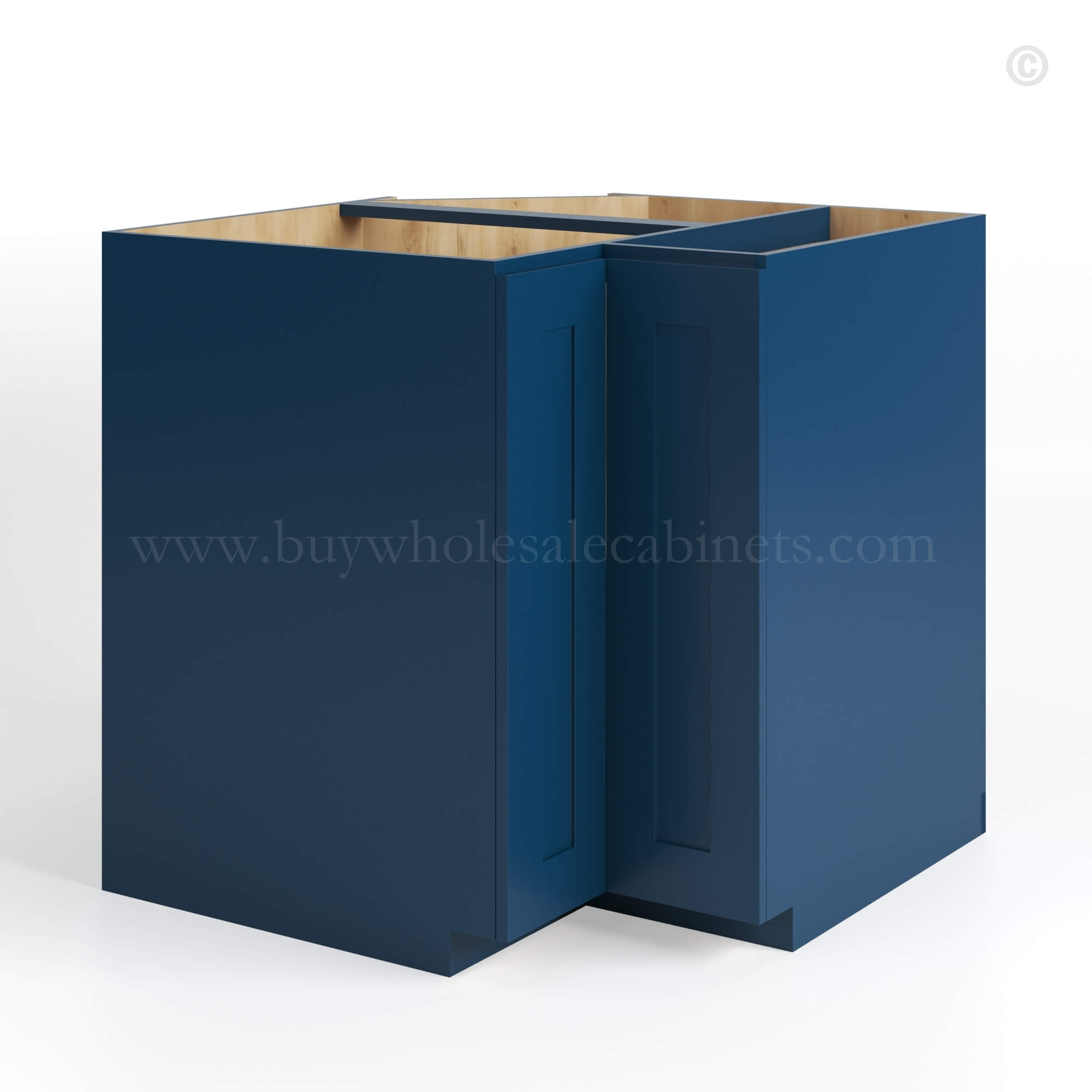 Navy Blue Shaker Easy Reach Base Cabinet