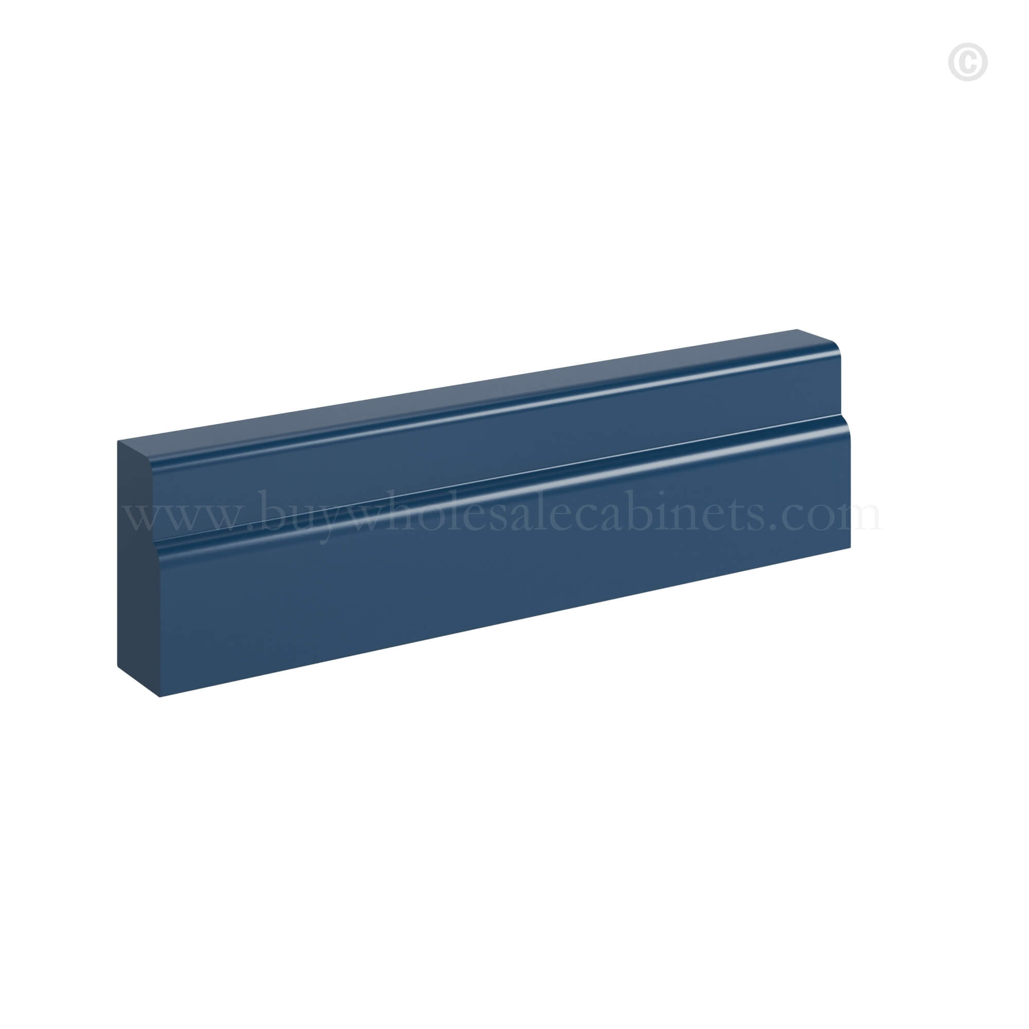 Navy Blue Shaker Furniture Base Moulding