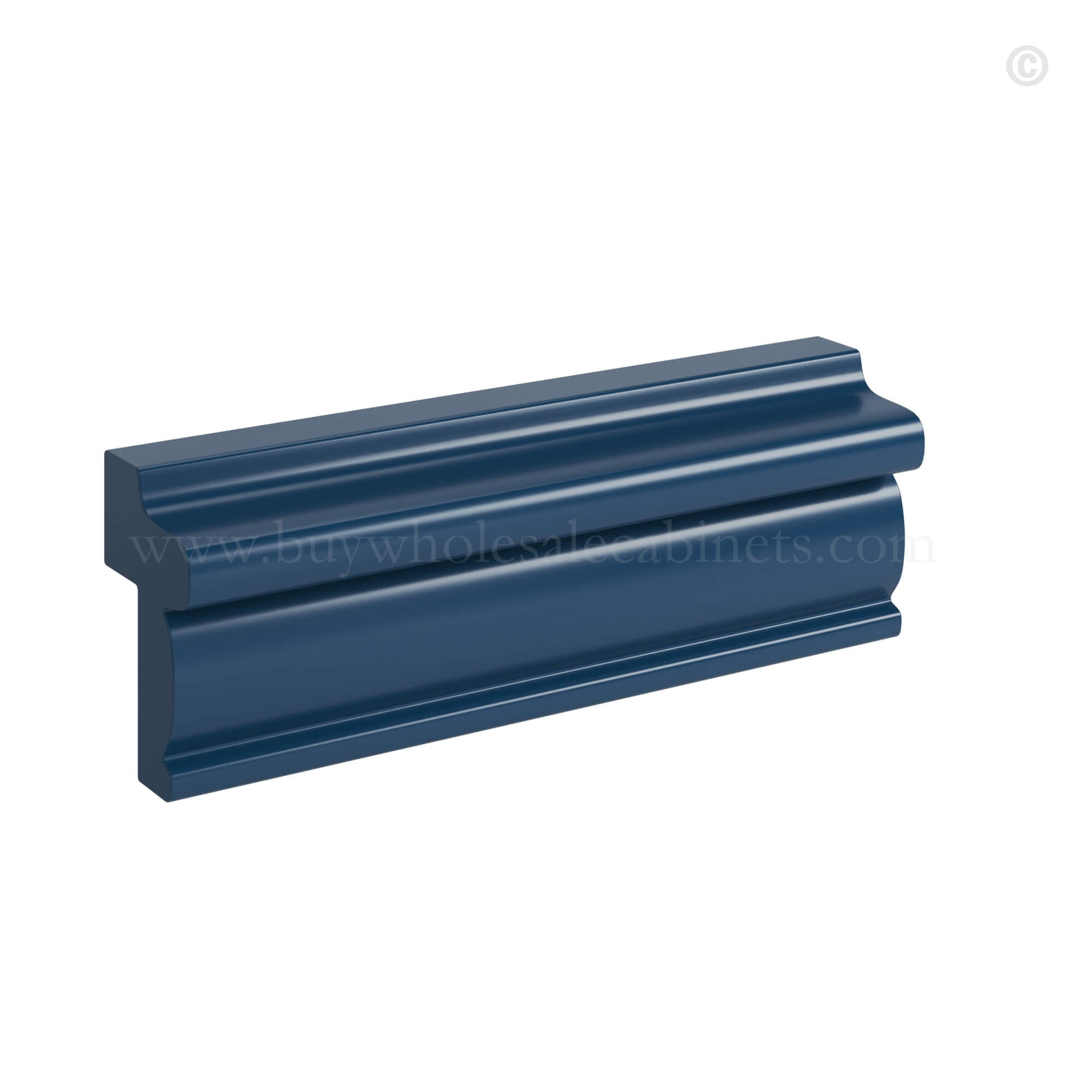 JJJ Navy Blue Shaker Light Rail Moulding