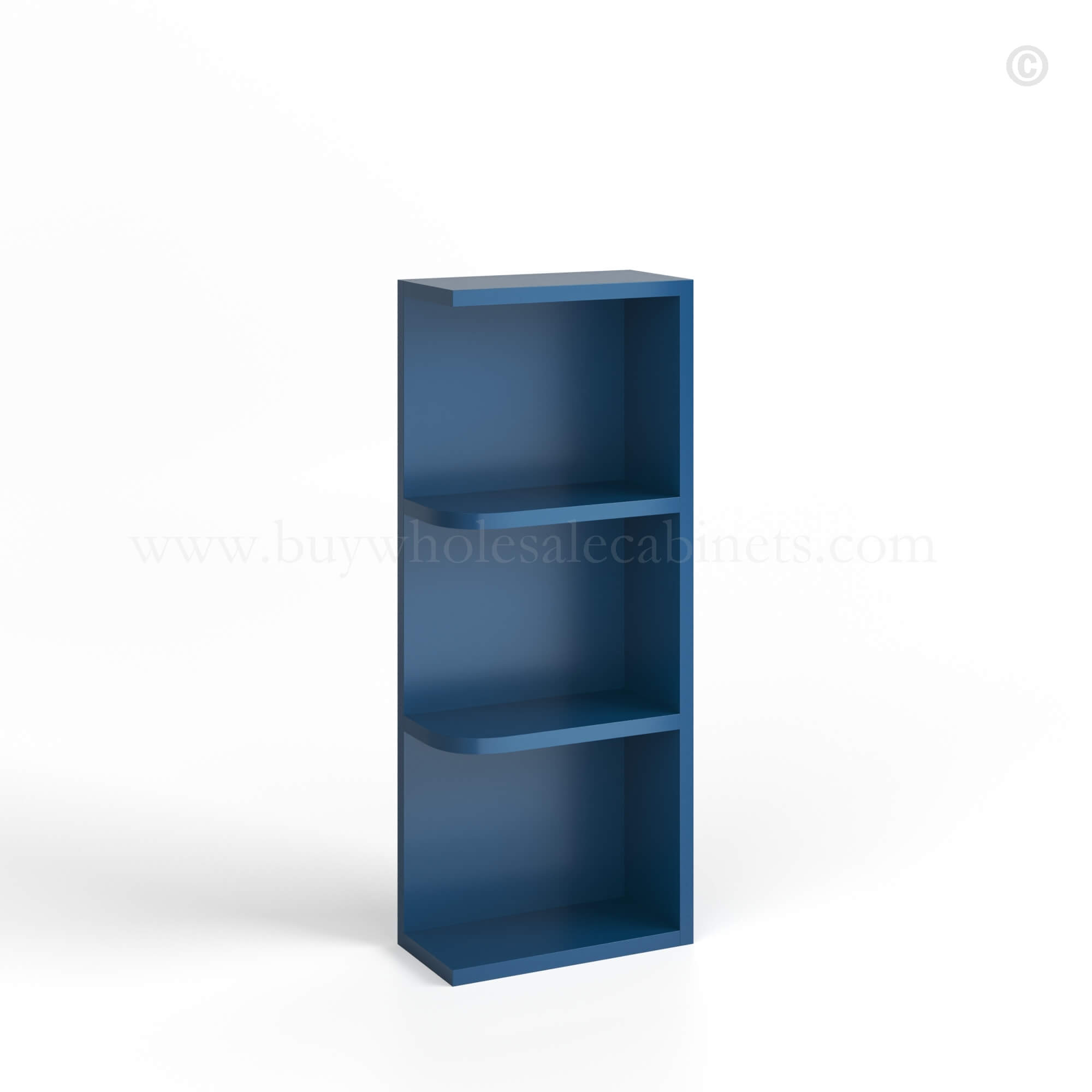 Navy Blue Shaker Open End Shelf