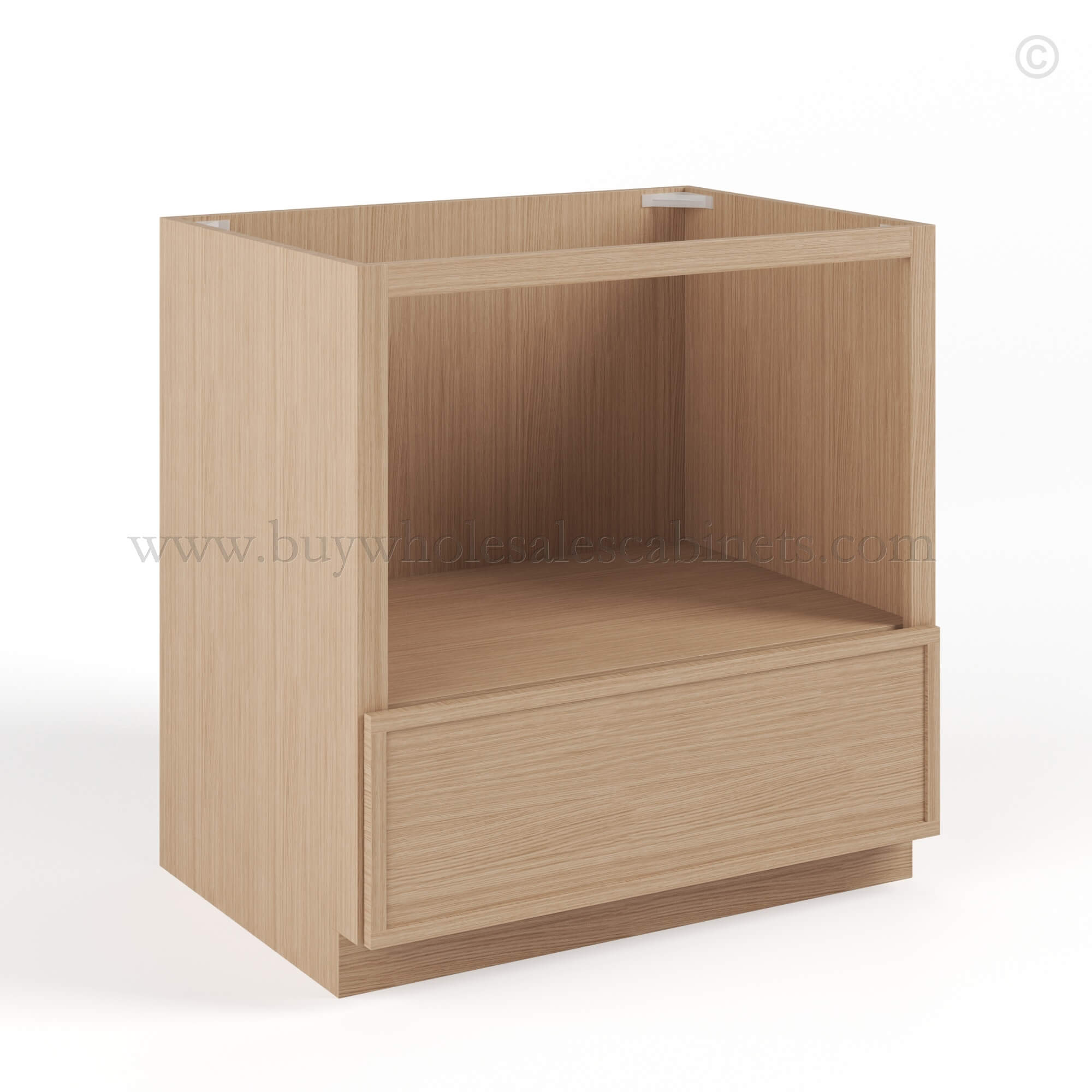 24-slim-oak-shaker-microwave-base-cabinet-30-33-closed.jpg Slim Oak Shaker Microwave Base Cabinet, rta cabinets, wholesale cabinets