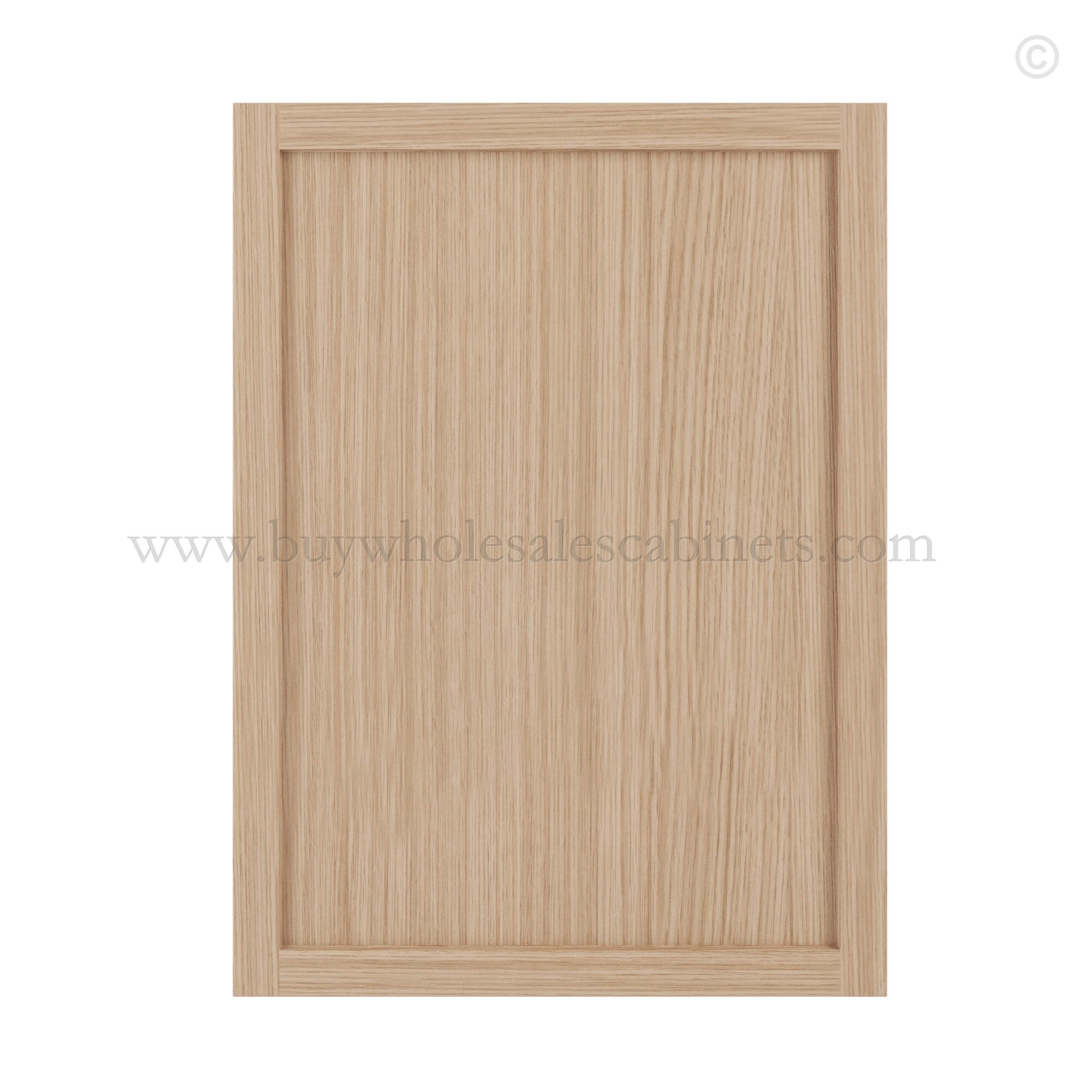Slim Oak Shaker Base Cabinet Front Face Sample, rta cabinets, wholesale cabinets