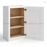 White Shaker 30" H Single Door Wall Cabinet - Image 2