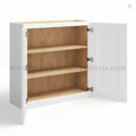 White Shaker 30" H Double Door Wall Cabinet - Image 2