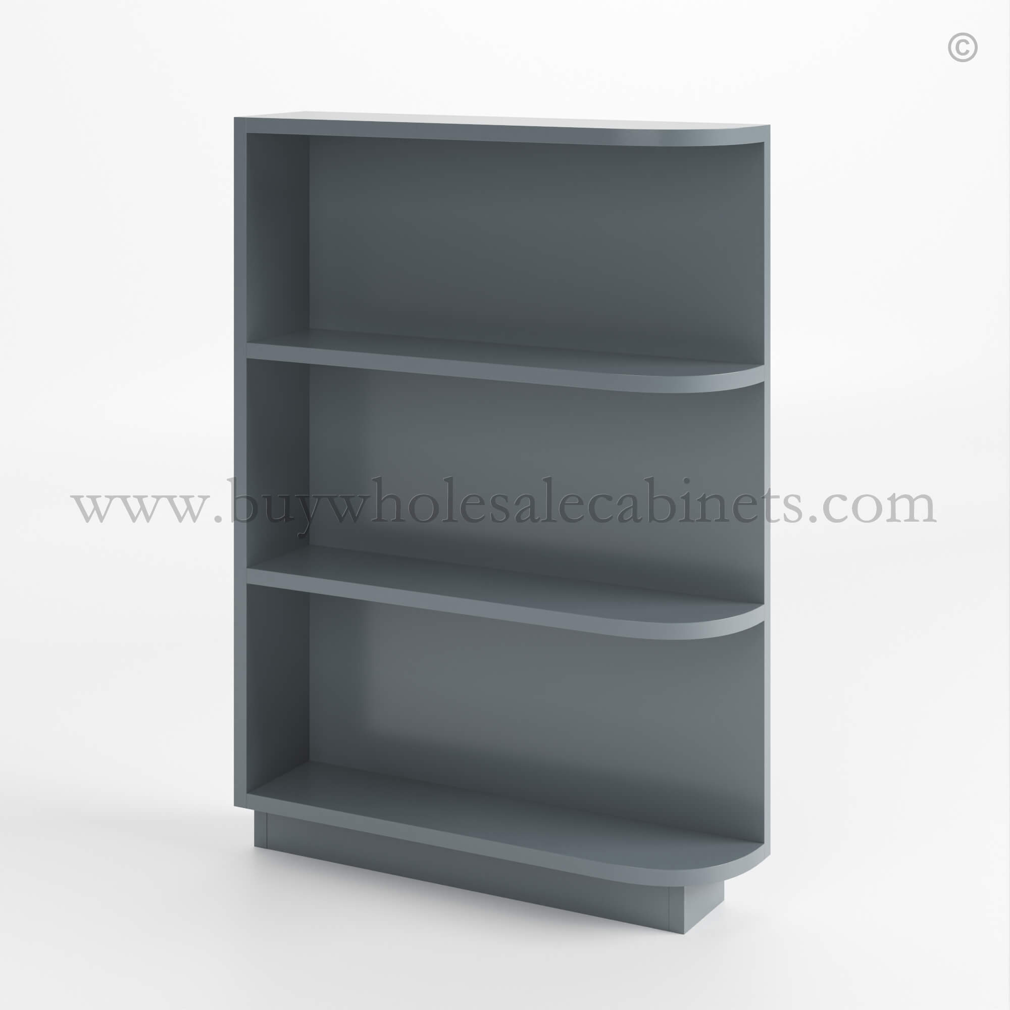 UU Shaker Gray Gray Shaker Base End Shelf (Reversible) - Image 1