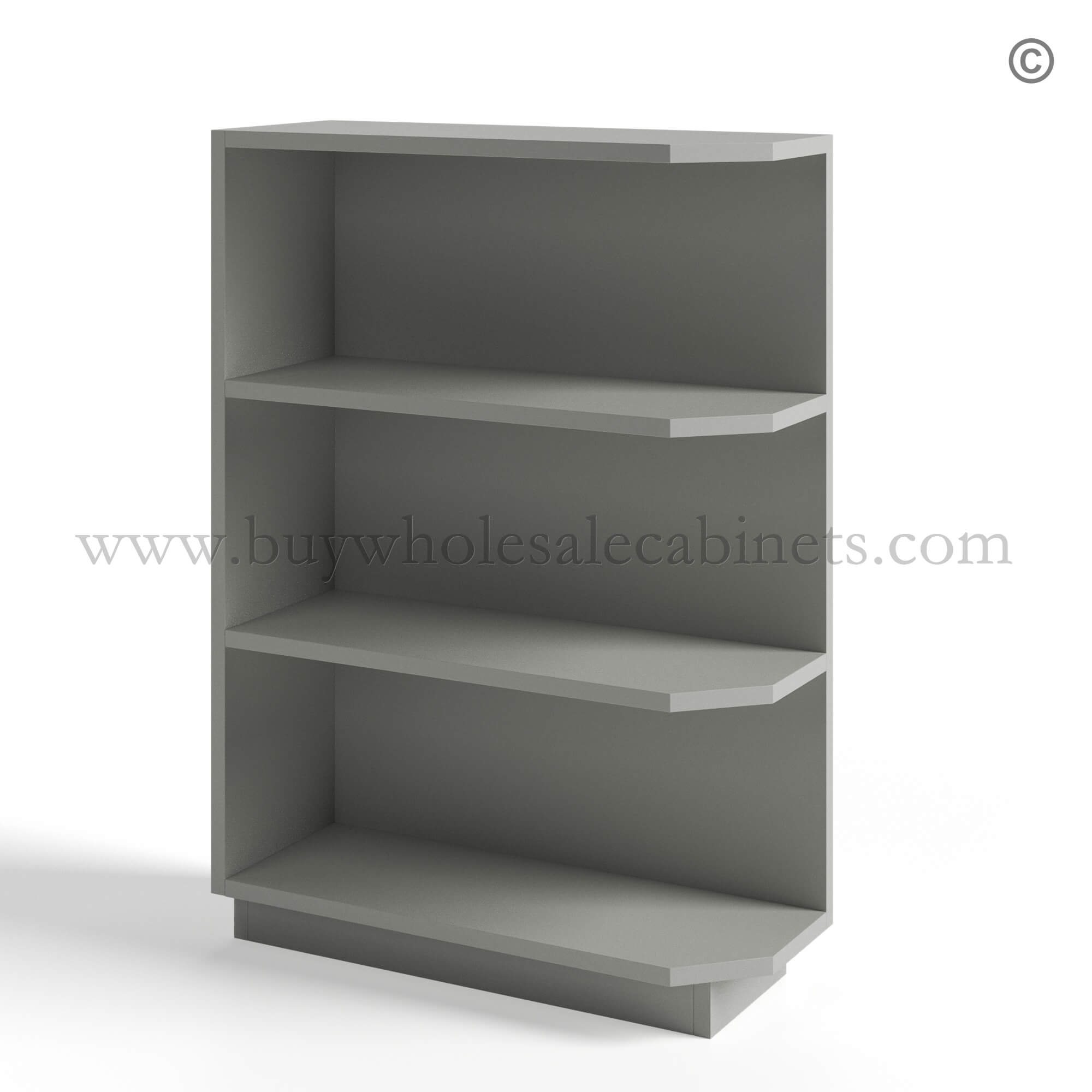 Dorian Gray Shaker Base End Shelf Cabinet, rta cabinets, wholesale cabinets