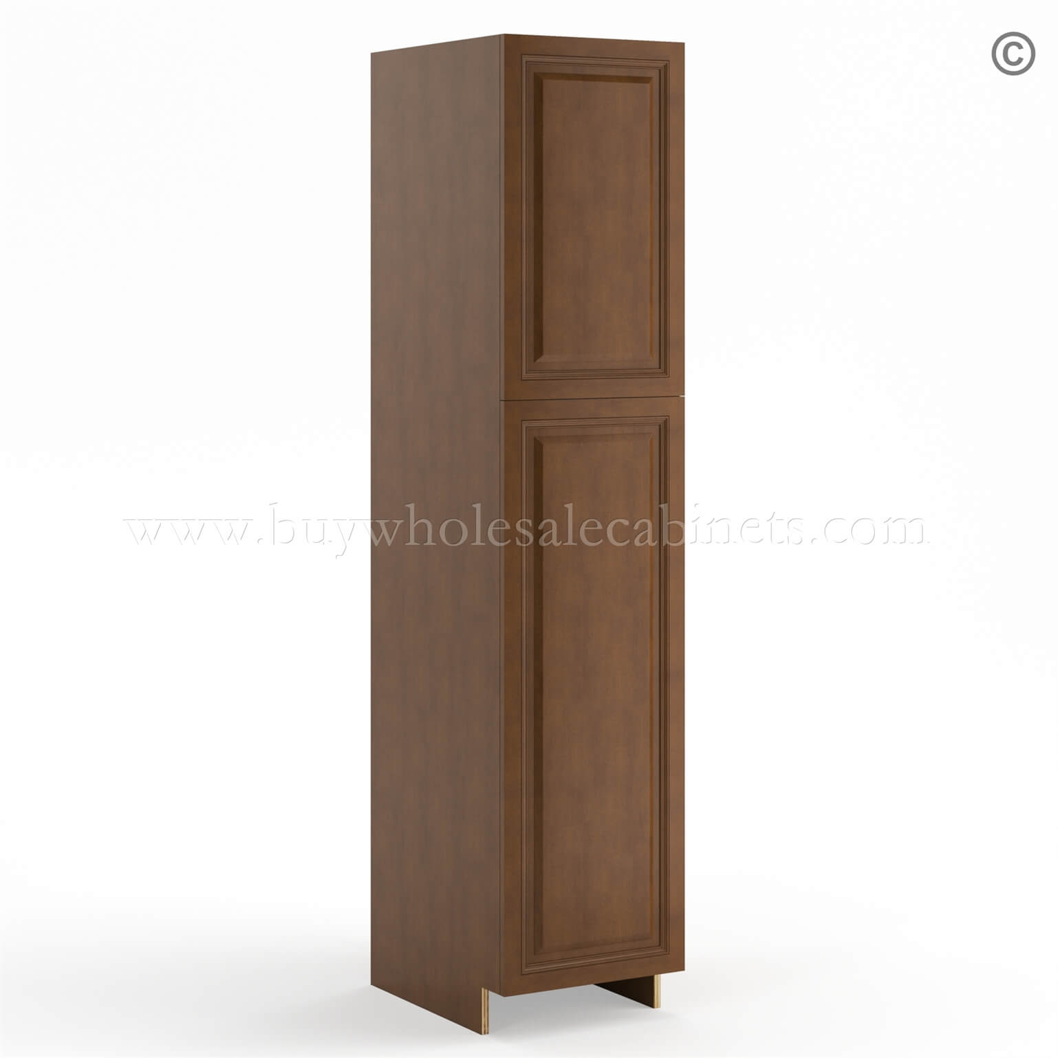 Frameless Classic Chestnut Pantry Cabinet