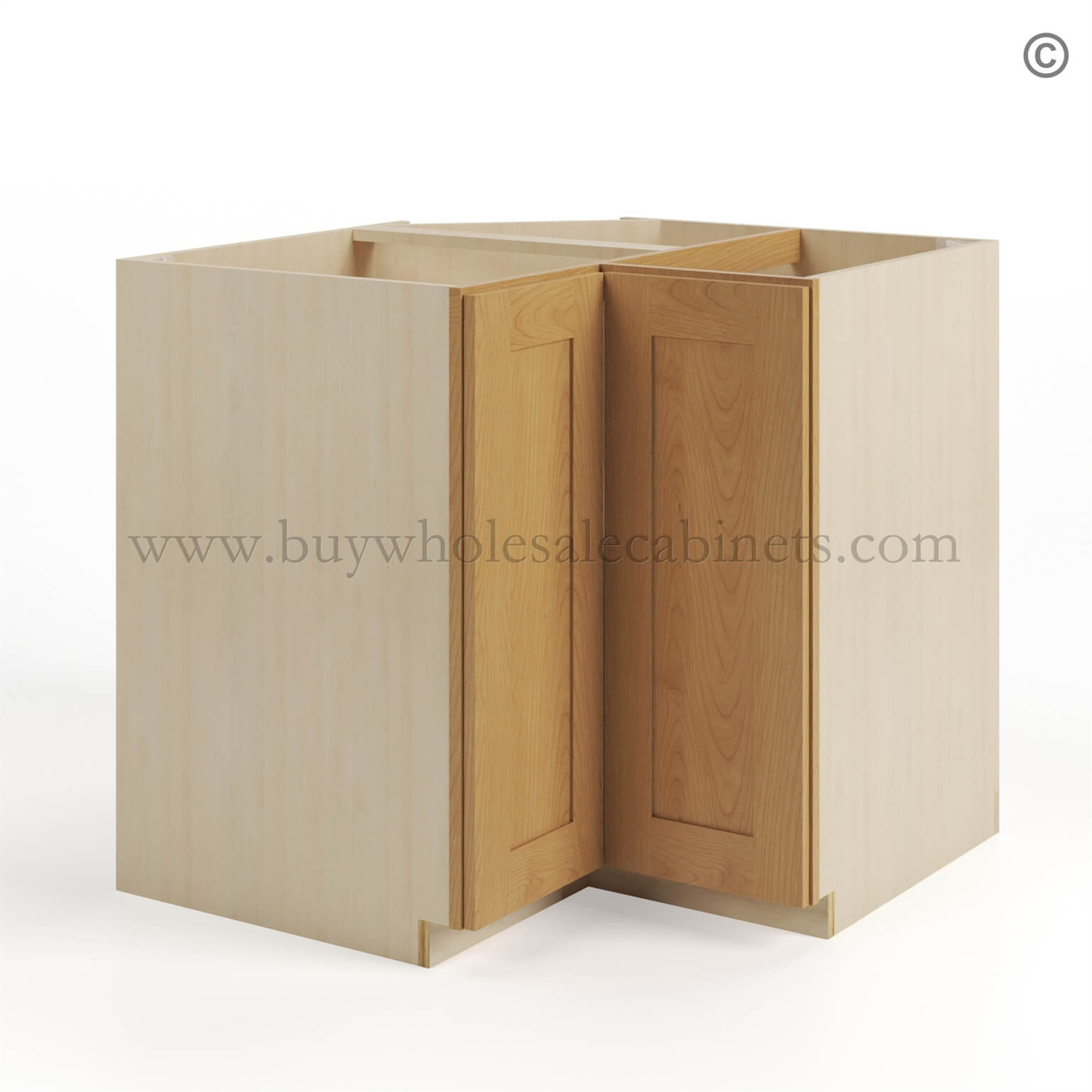52-treasure-chest-easy-reach-base-cabinet-closed Treasure Chest Shaker Lazy Susan Base Cabinet