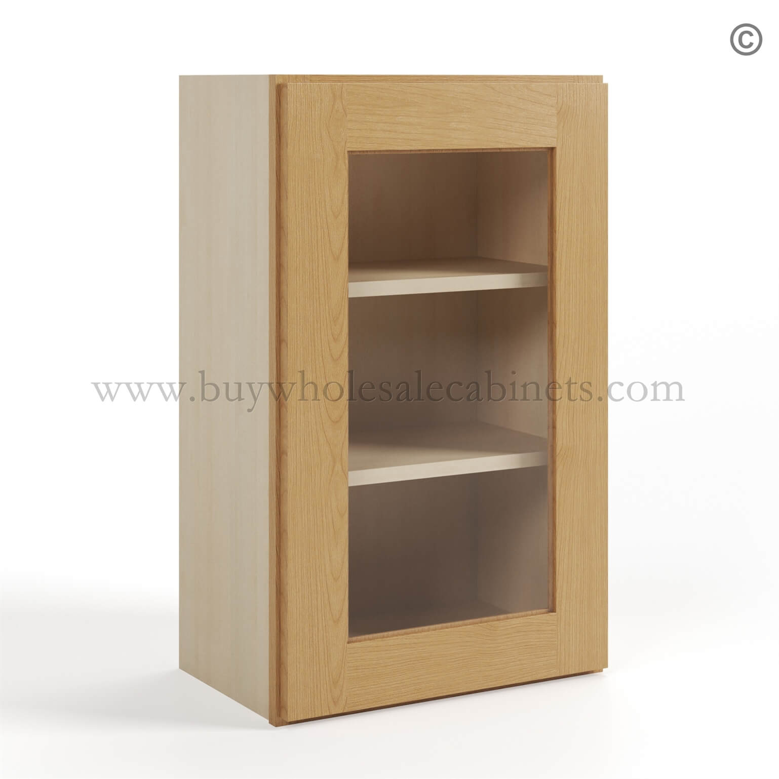 Treasure Chest Shaker 30 H Single Door Wall Cabinet with Glass Door