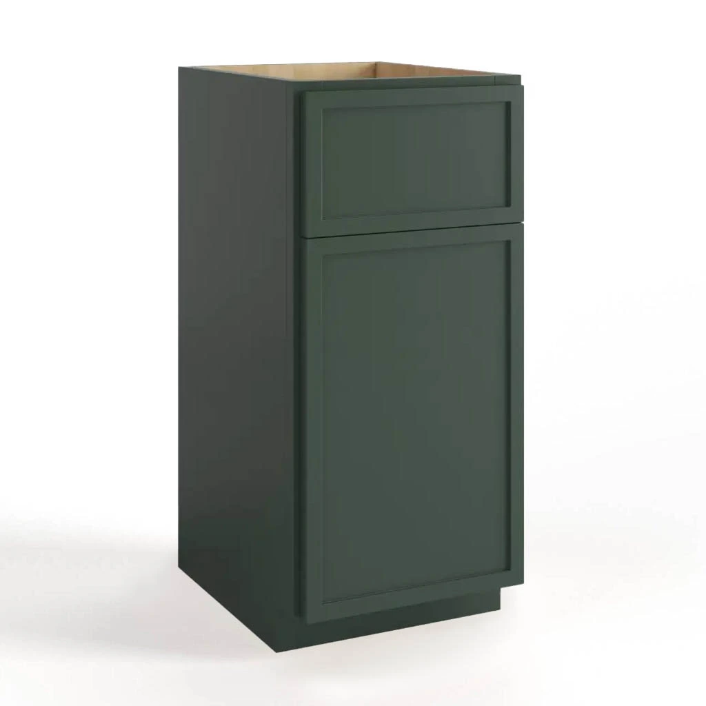 rta cabinets, slim shaker green cabinets