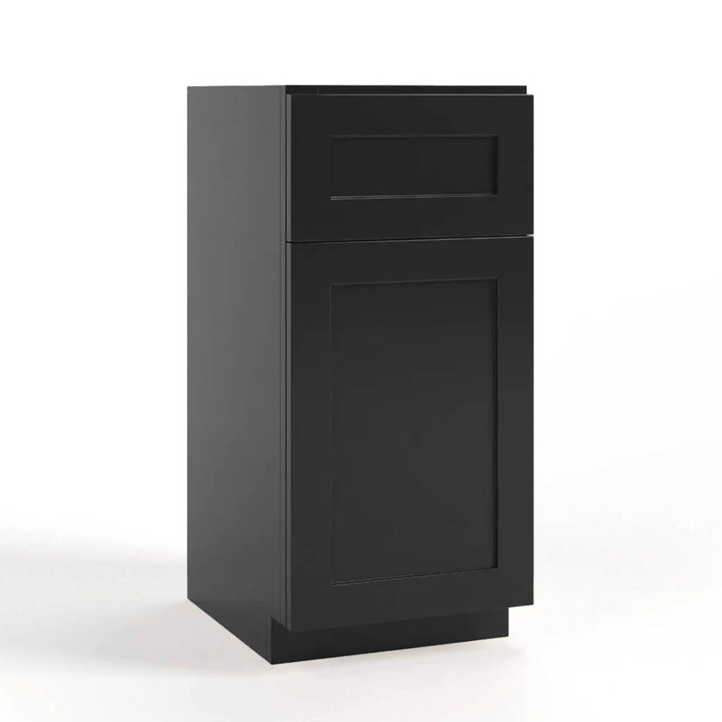 rta cabinets, black shaker cabinets