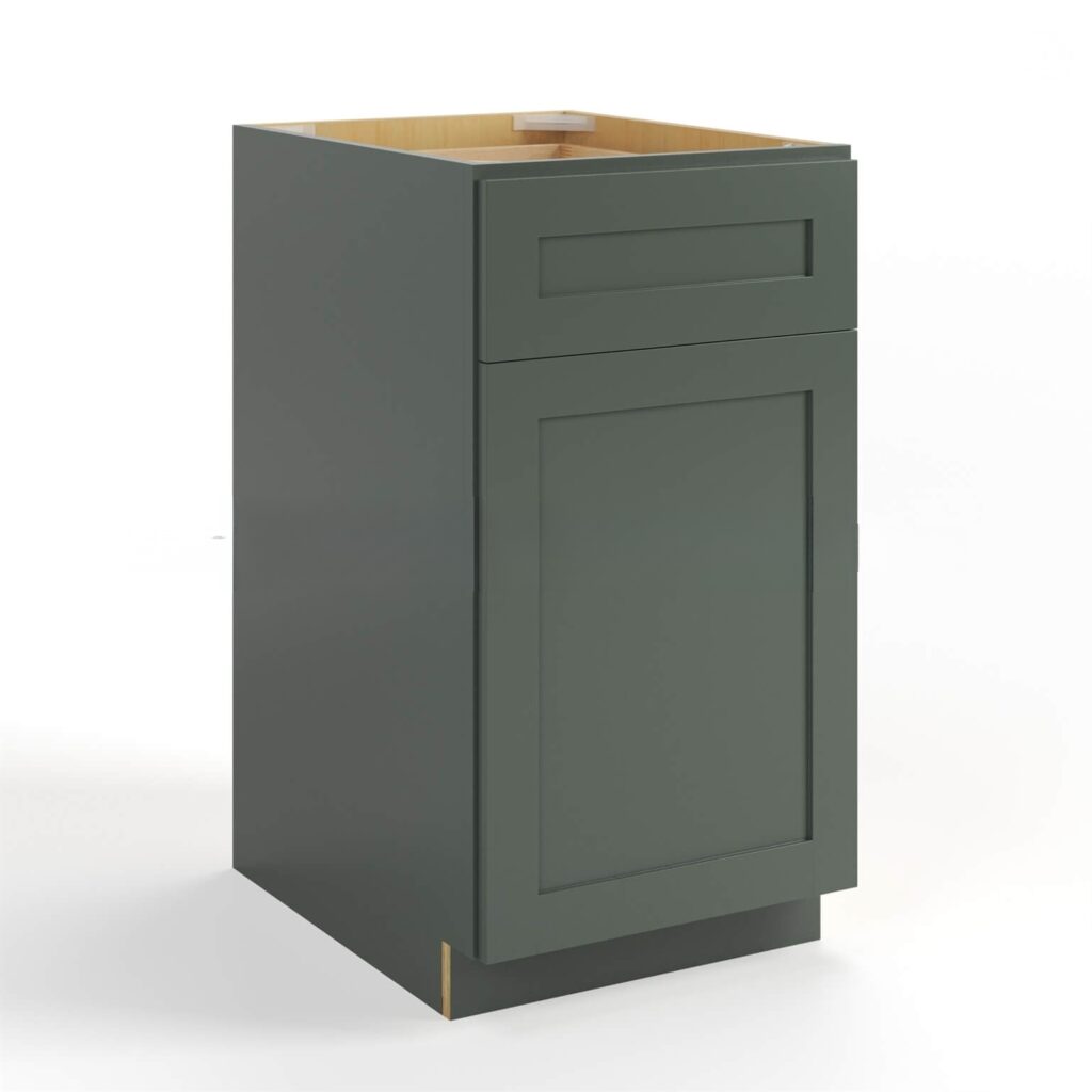 rta cabinets, green cabinets