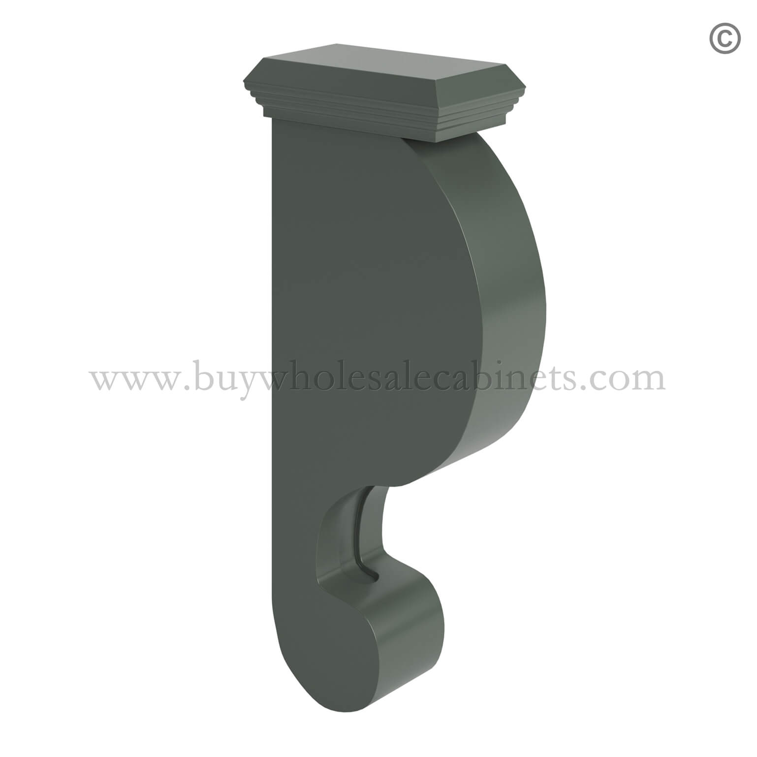 Green Shaker Corbel 9″H