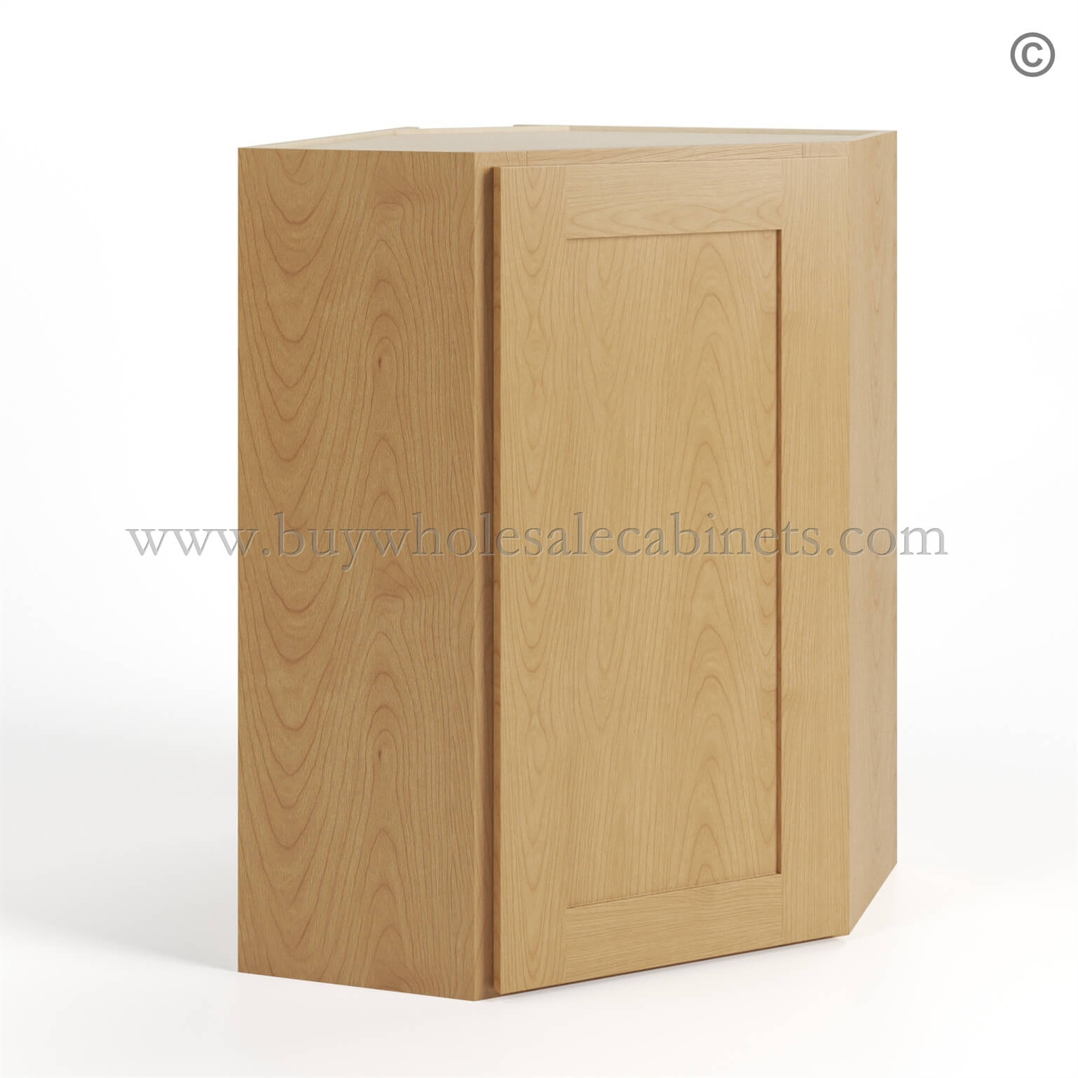 22-treasure-chest-diagonal-corner-wall-single-door-24w-closed-finish-side Treasure Chest Shaker 24 Diagonal Corner Wall Cabinet, wall cabinet