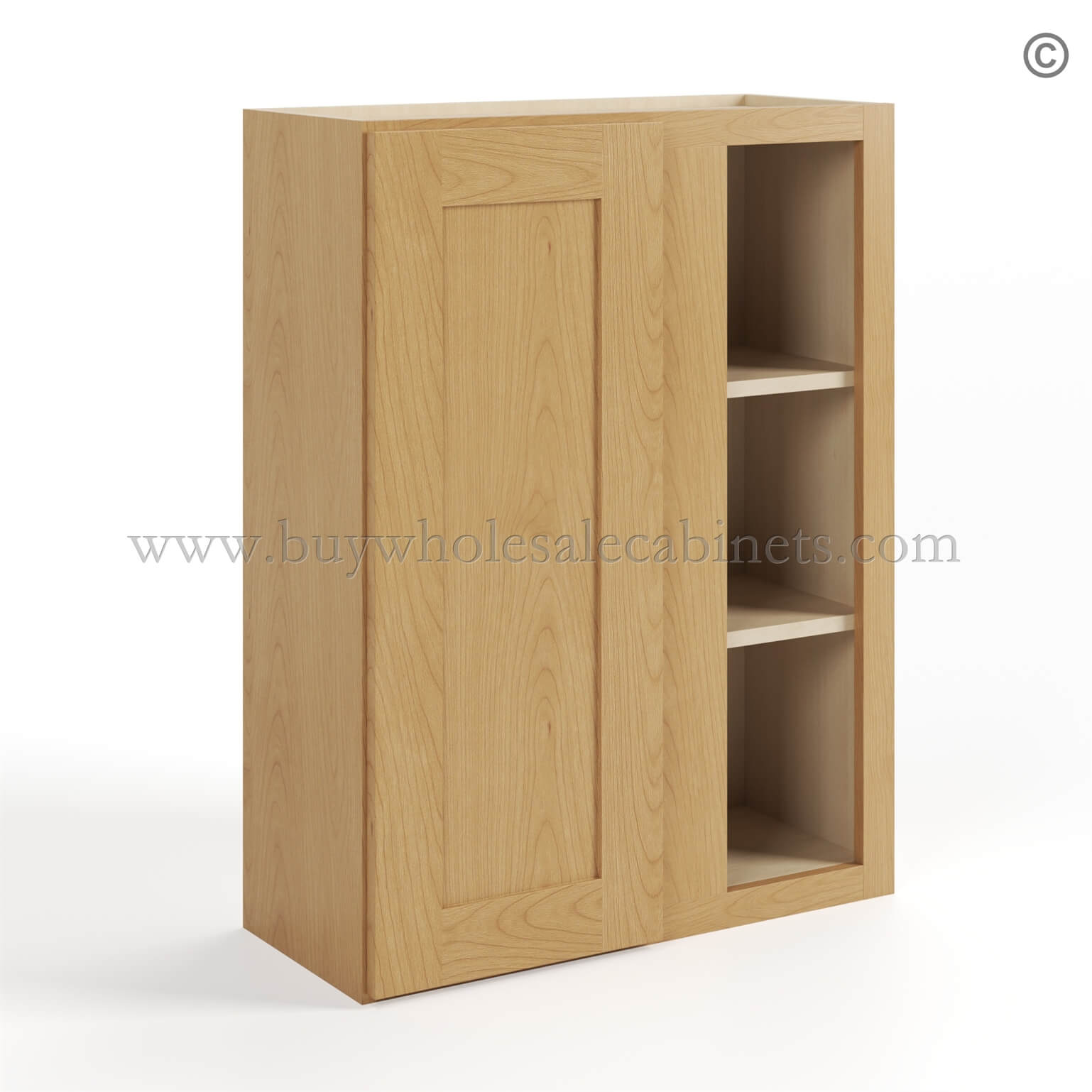 26-treasure-chest-wall-blind-corner-cabinet-36h-closed-finish-side Treasure Chest Shaker 36 H Wall Blind Cabinet, rta cabinet