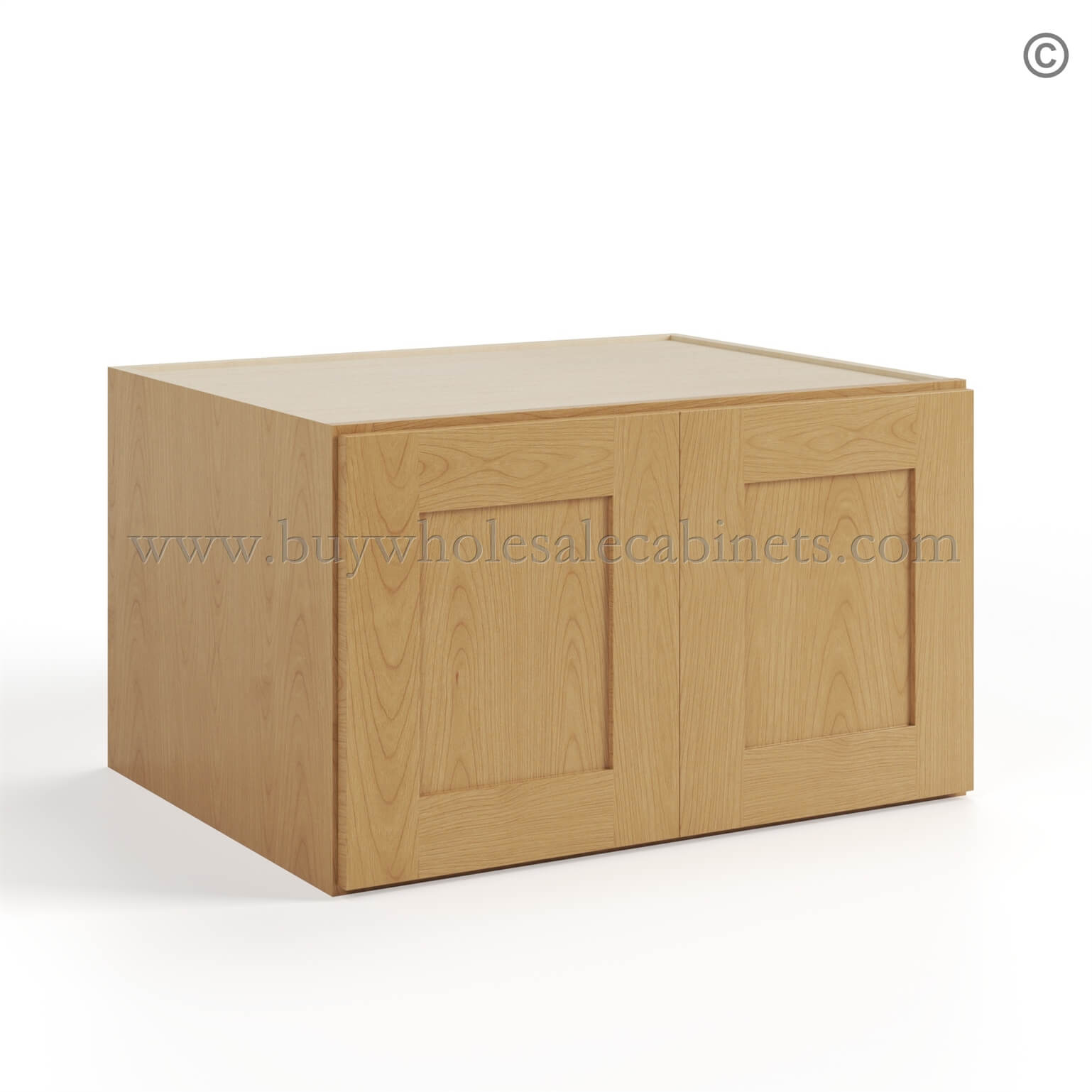 33-treasure-chest-refrigerator-wall-cabinet-double-doors-33w-closed-finish-side Treasure Chest Shaker 33 W Refrigerator Wall Cabinet 24 Deep, wall cabinets