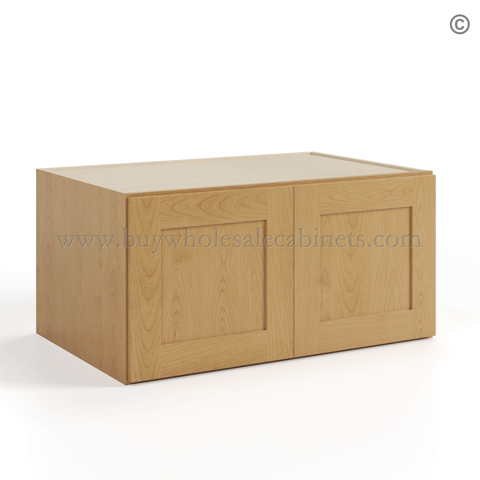 Treasure Chest Shaker 36 W Refrigerator Wall Cabinet 24 Deep, wall cabinet