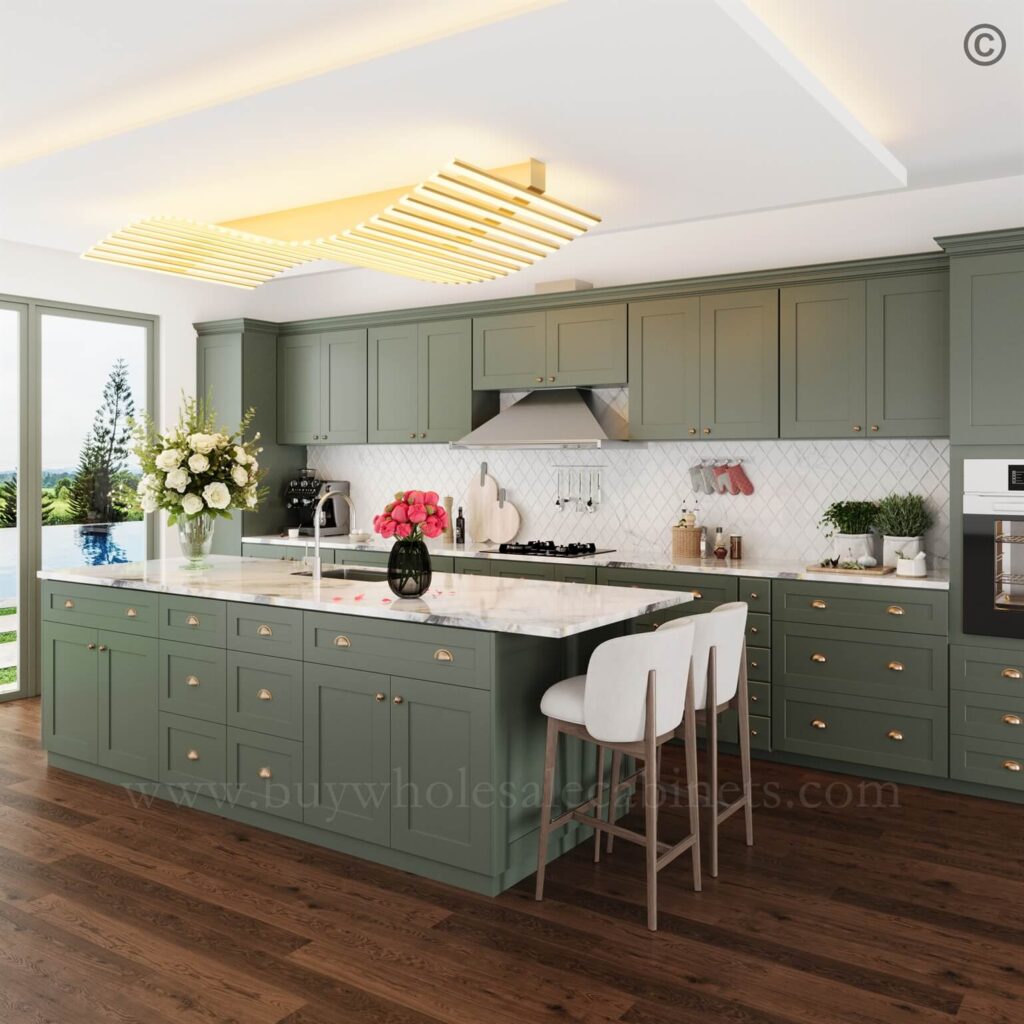 black shaker cabinets