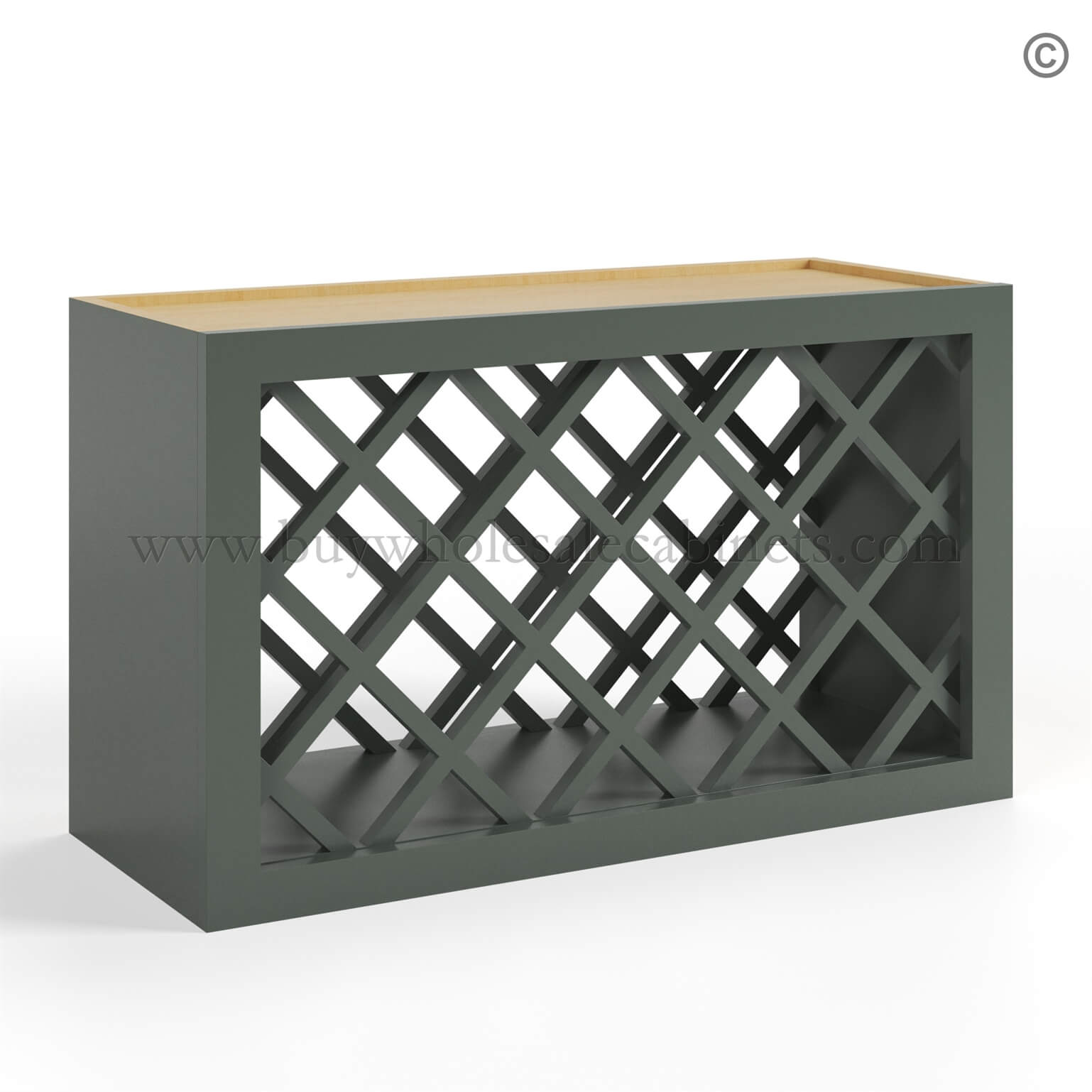 Green Shaker Wine Rack, rta cabinets