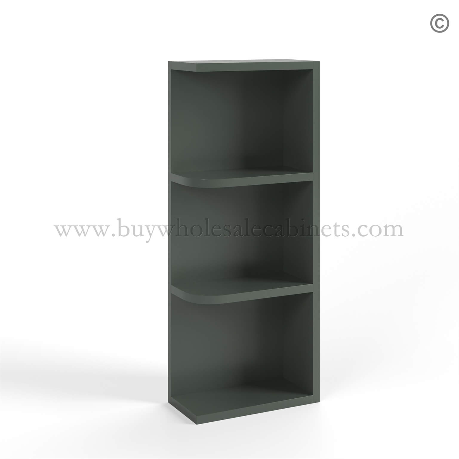 Green Shaker Open End Shelf, wholesale cabinets