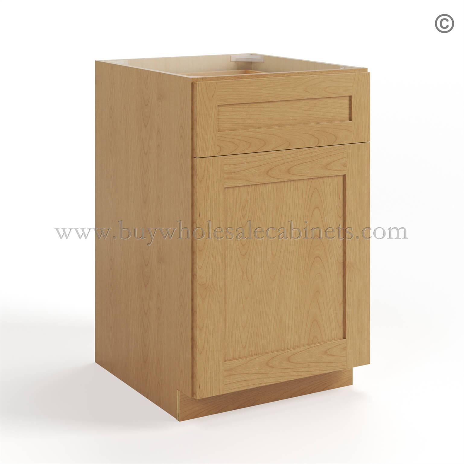 43-treasure-chest-base-cabinet-single-door-12w-closed-finish-side Treasure Chest Shaker Base Cabinet with Double Doors & Single Drawer, rta cabinets