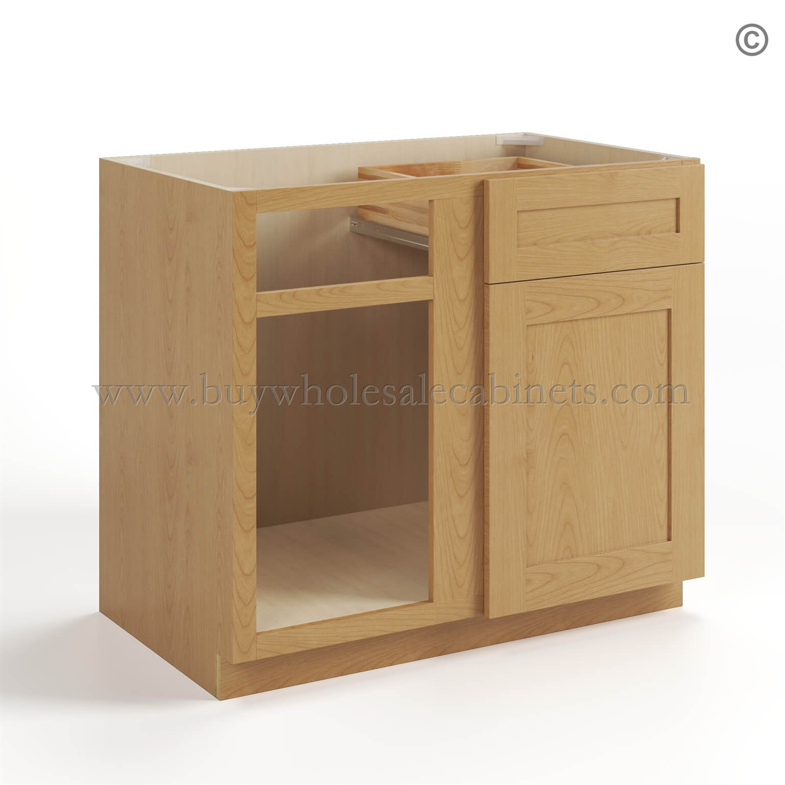 51-treasure-chest-blind-corner-base-cabinet-closed-finish-side base cabinet, rta cabinet