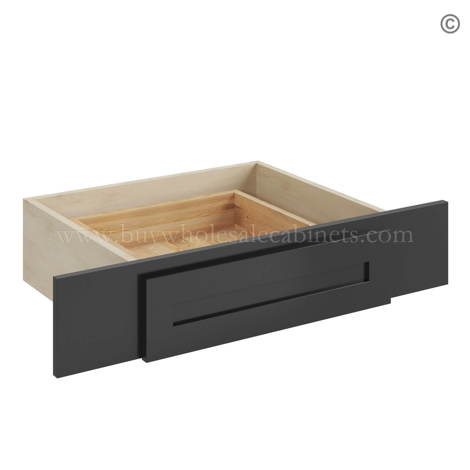 Black Shaker Knee Drawer