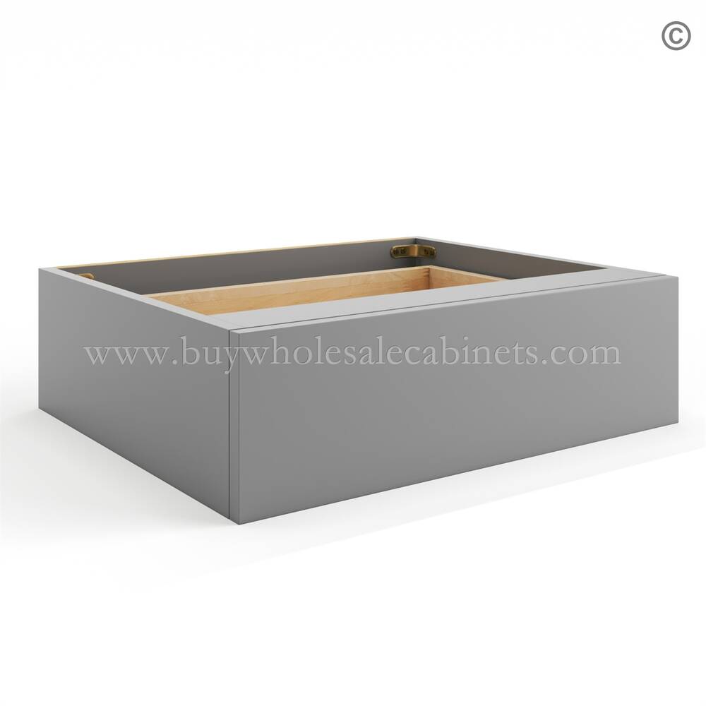 53-gray-knee-drawer-closed Frameless Graphite Gray Vanity Knee Drawer - Image 1